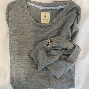 Tracksmith harrier long sleeve running shirt grey